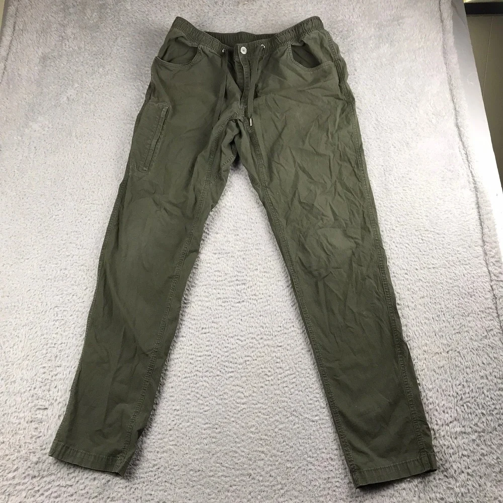 BYLT Premium Basics Jogger Pants Mens XL (34x33) Olive Green Ripstop Drawstring